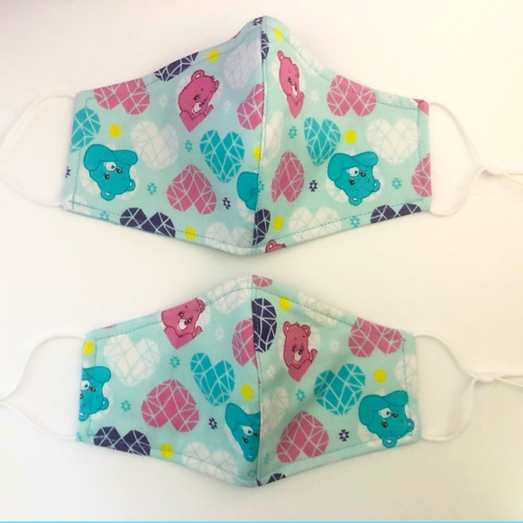 Blue Care Bears Face Mask (kids + adults) - Picture 1 of 4